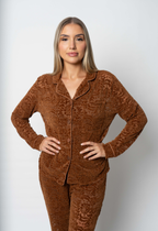 Giselle Shirt - Cinnamon Brown