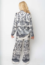 Eleonora Track Pants - Black & White Print