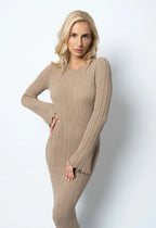 Adriana Dress - Sand Nude