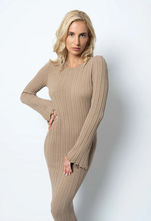 Adriana Dress - Sand Nude