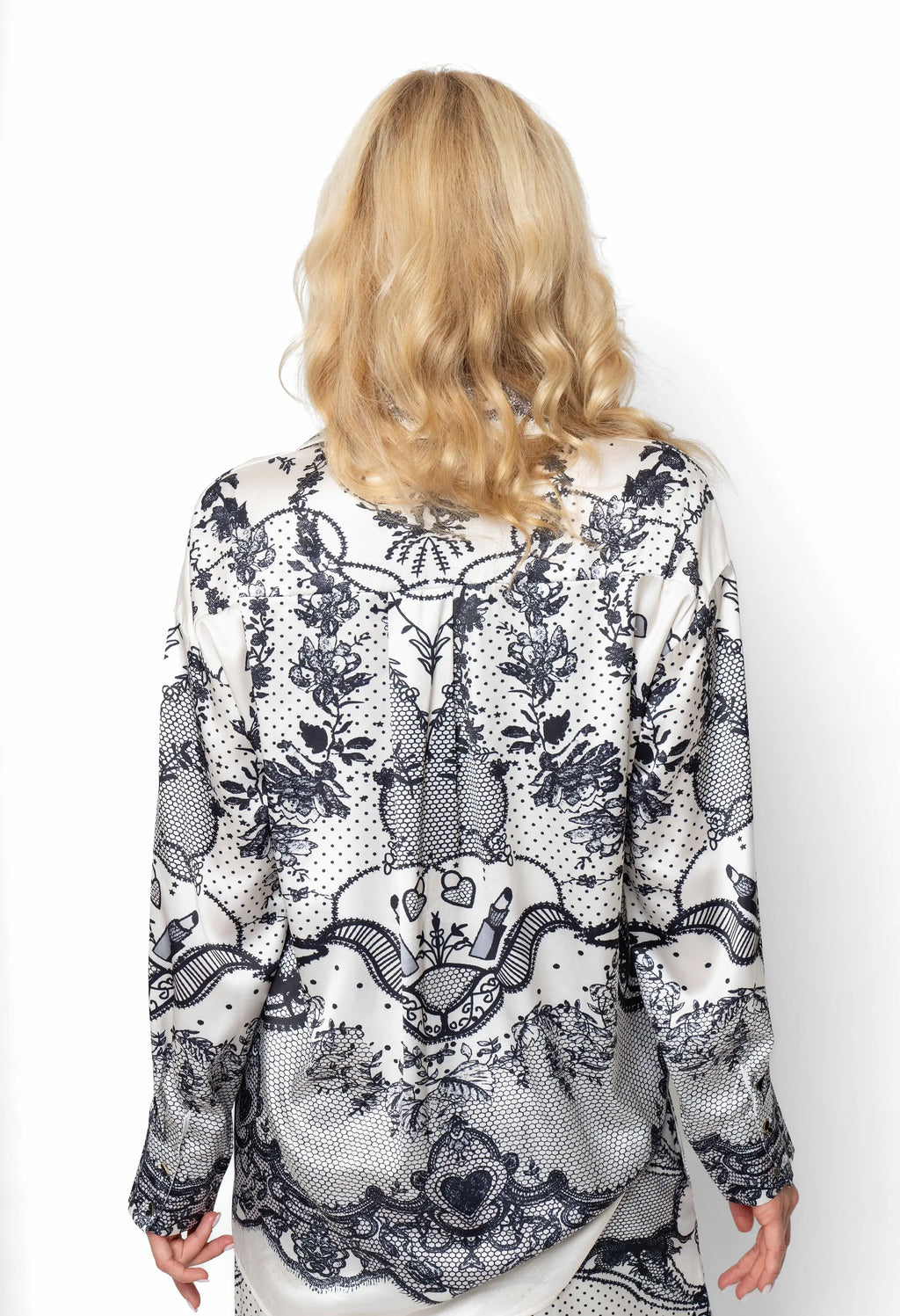 Eleonora Relaxed Shirt - Black & White Print