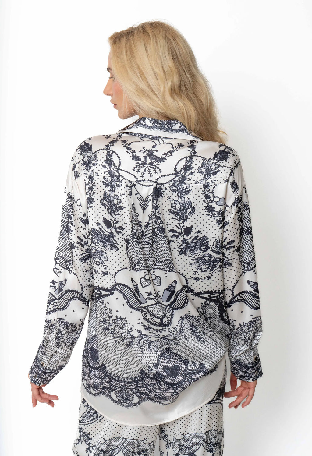 Eleonora Relaxed Shirt - Black & White Print