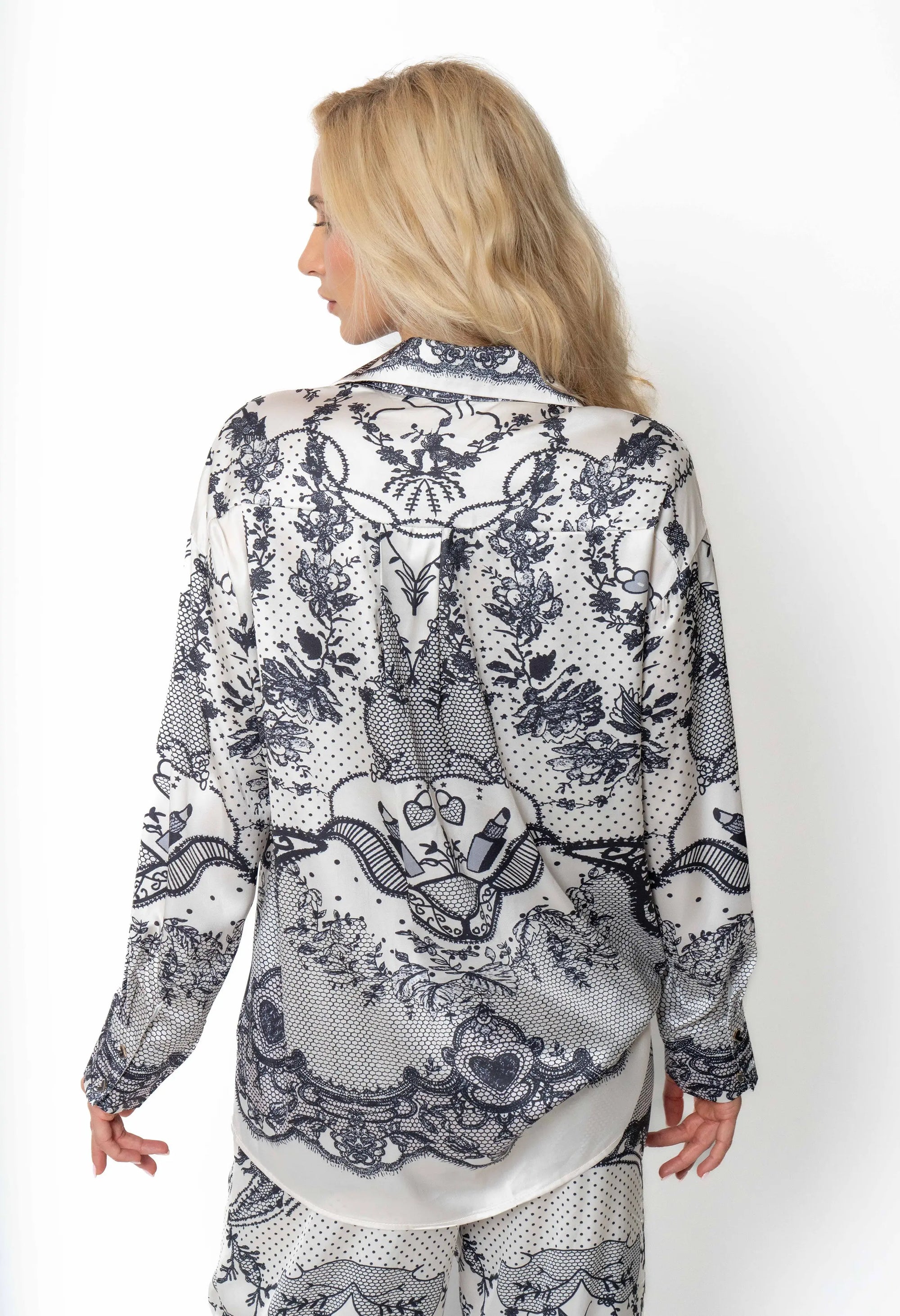 Eleonora Relaxed Shirt - Black & White Print