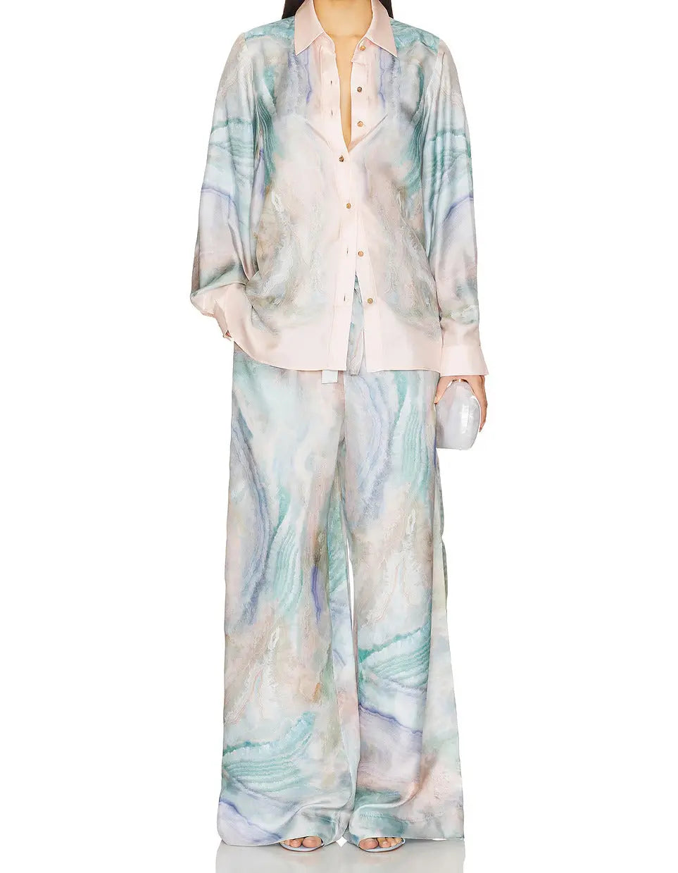 Elodie Track Pant - Pastel Marble